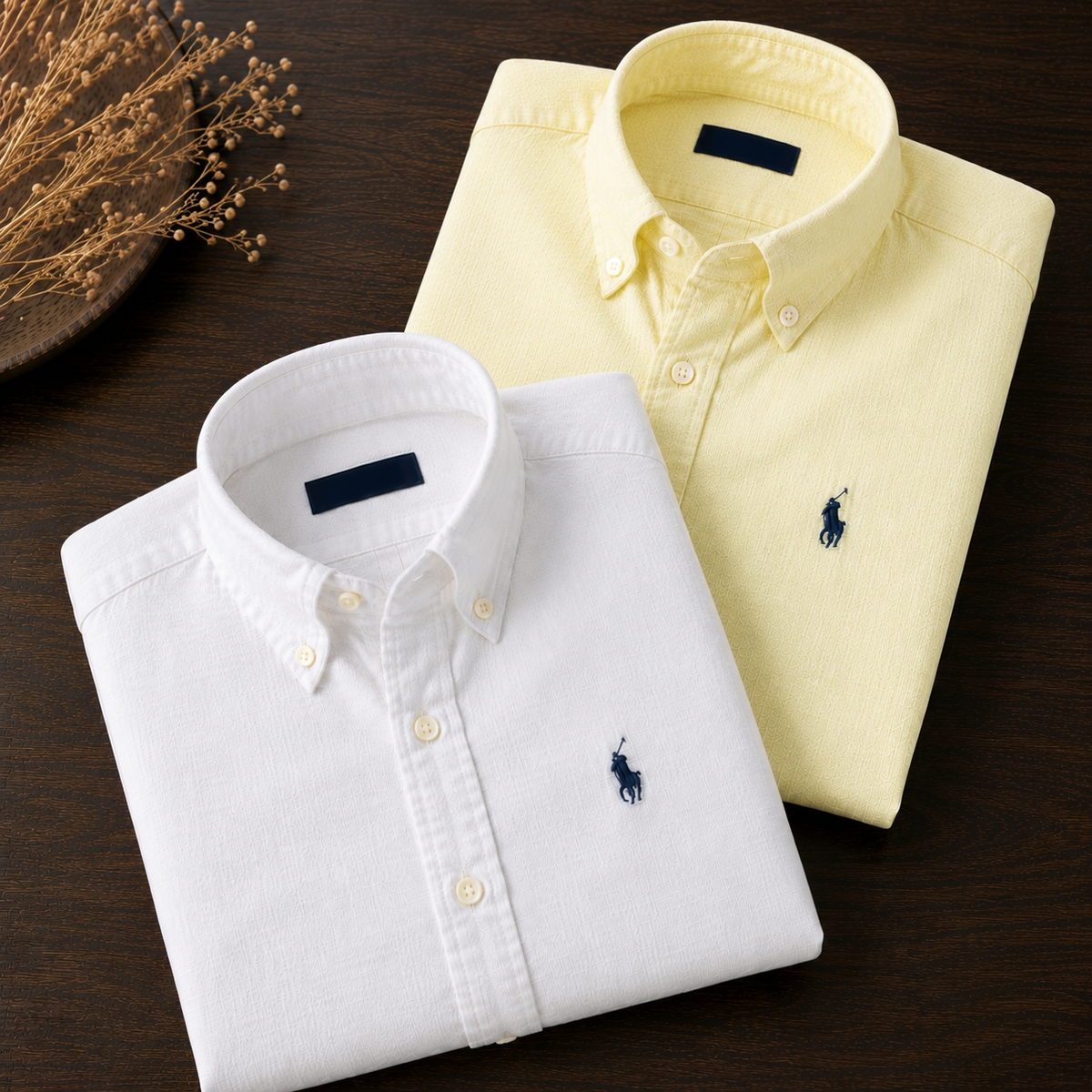 Men RL Polo Linen Cotton Shirts