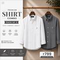 Men Monaco Vero Pure Linen Shirts (Pack of 2)