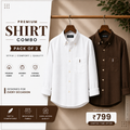 Men Monaco Vero Pure Linen Shirts (Pack of 2)