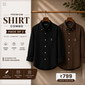 Men Monaco Vero Pure Linen Shirts (Pack of 2)
