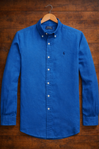 ABD Royale Blue LINEN Shirt