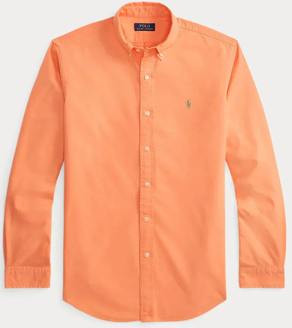 Oxford Orange Shirt Green Logo