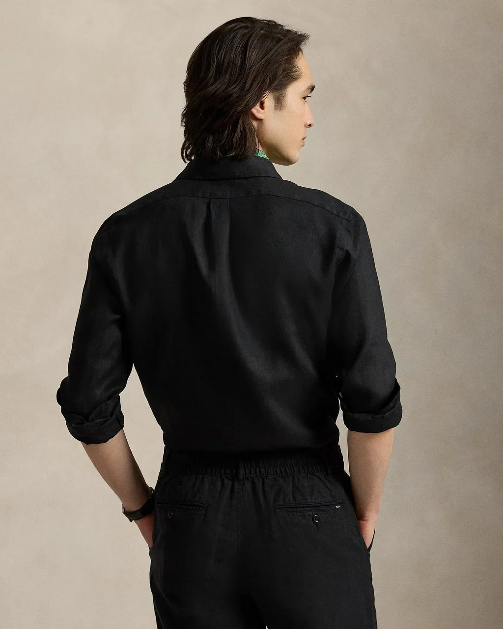 RL Black Oxford Shirt